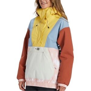 NWT DC Women's Colorblock chalet anorak Ski Jacket size small/medium